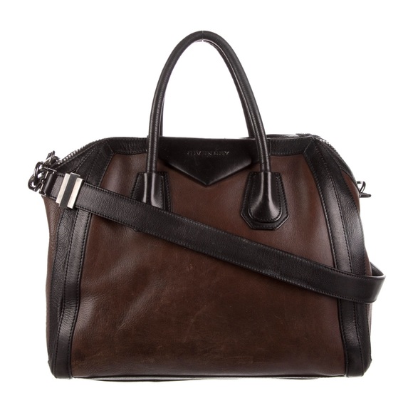 Givenchy Antigona Medium Calfskin Colorblock Bi-Color Purse Bag Tote - Picture 1 of 15